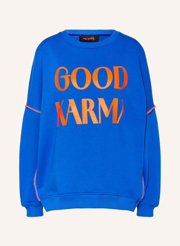 miss goodlife Oversized sweatshirt BLUE/ NEON ORANGE