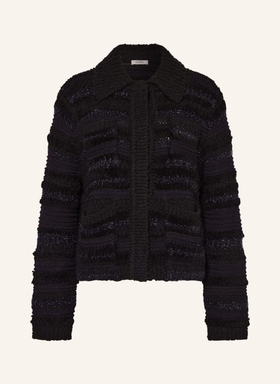 DOROTHEE SCHUMACHER Strickjacke mit Glitzergarn DUNKELBLAU