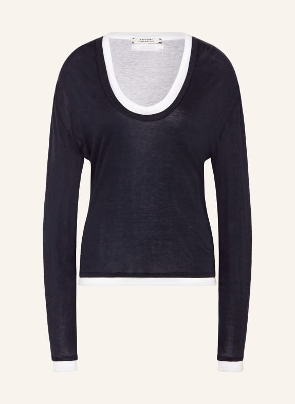 DOROTHEE SCHUMACHER Longsleeve DUNKELBLAU/ WEISS