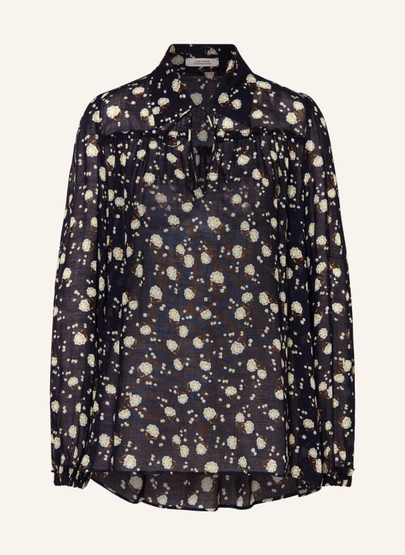 DOROTHEE SCHUMACHER Blusenshirt mit Rüschen DUNKELBLAU/ WEISS