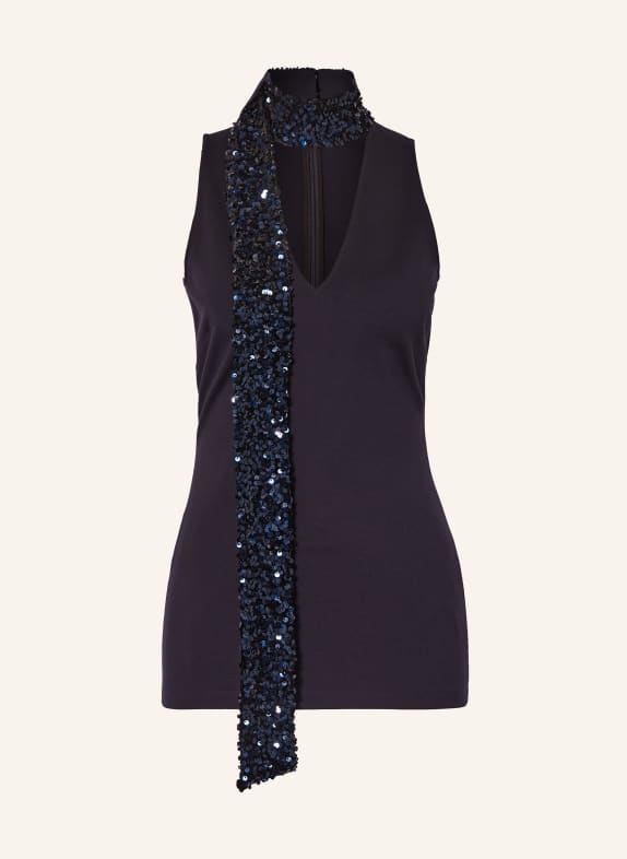 DOROTHEE SCHUMACHER Top mit Pailletten DUNKELBLAU