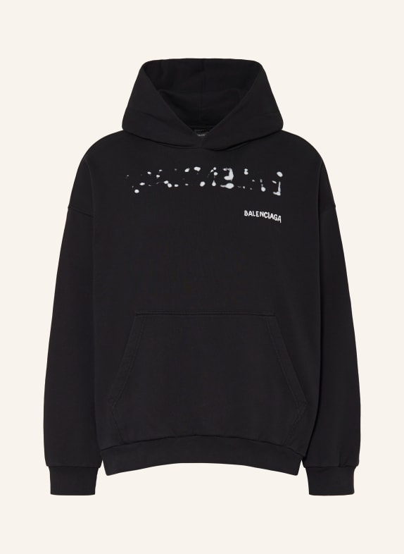 BALENCIAGA Hoodie SCHWARZ/ WEISS