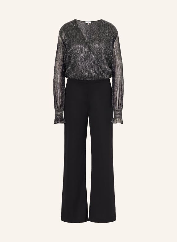CINQUE Jumpsuit CIGLOWEN im Materialmix DUNKELGRAU/ SILBER/ SCHWARZ