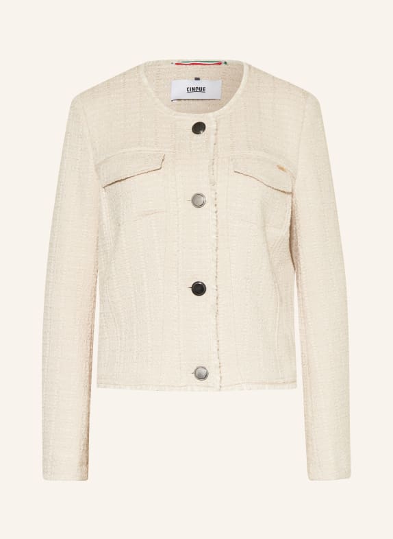 CINQUE Bouclé-Jacke CIBABE BEIGE