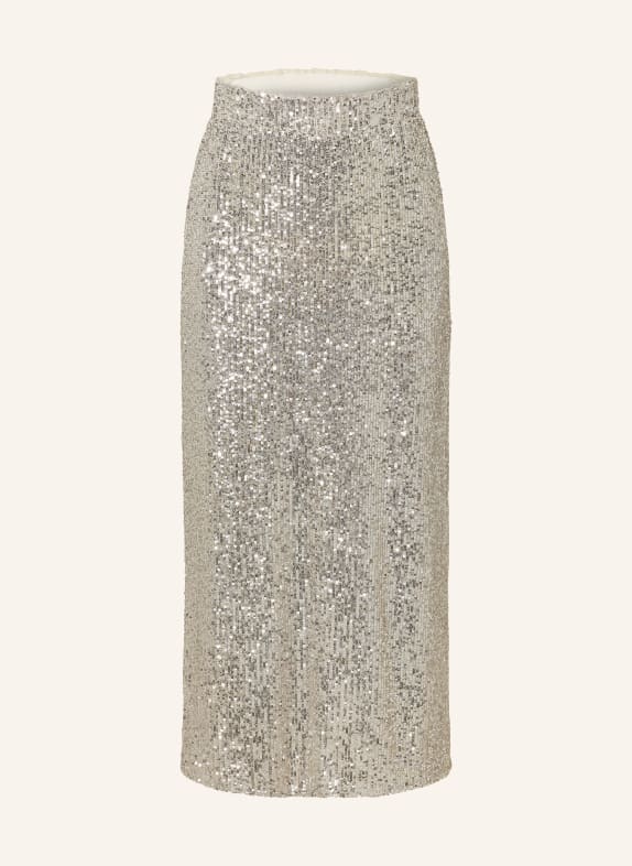 WEEKEND Max Mara Rock OTTELIA mit Pailletten SILBER/ ECRU