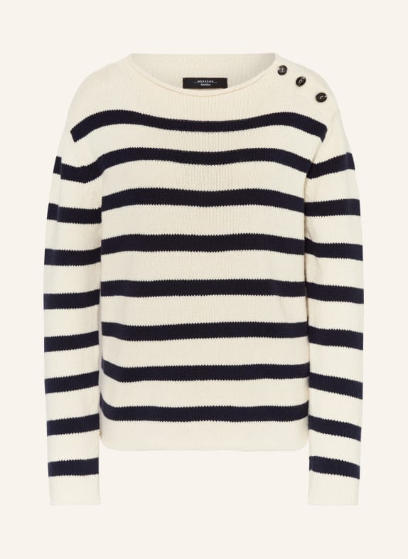 WEEKEND Max Mara Pullover VIBO DUNKELBLAU/ ECRU