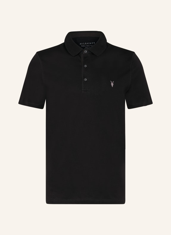 ALLSAINTS Jersey-Poloshirt REID Slim Fit SCHWARZ