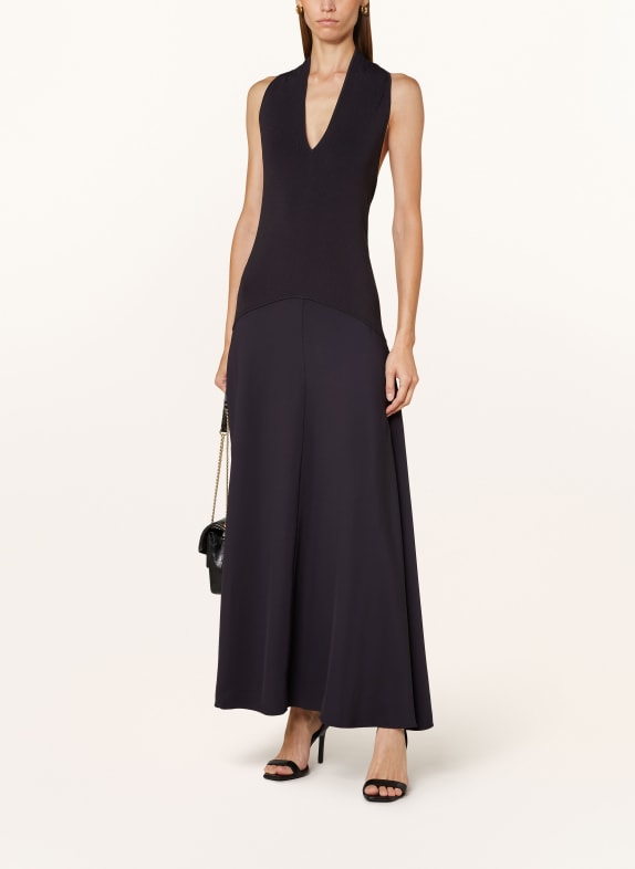 REISS Dress RENE in mixed materials DARK BLUE