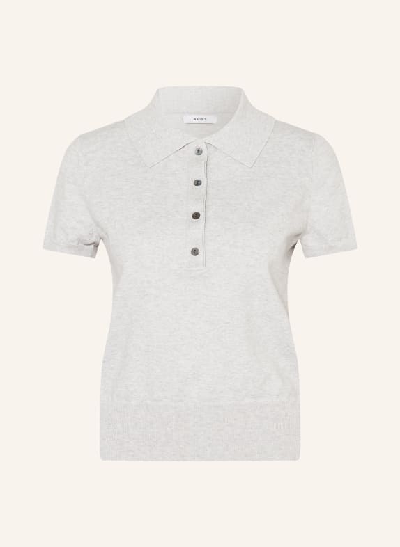 REISS Strick-Poloshirt POLLY HELLGRAU