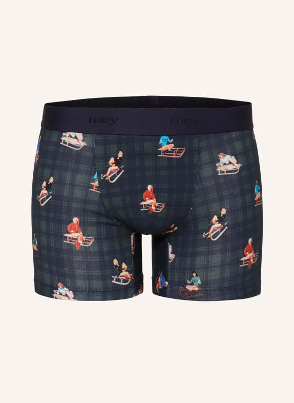 mey Boxershorts Serie SLEDGE RIDE DUNKELBLAU/ DUNKELGRÜN