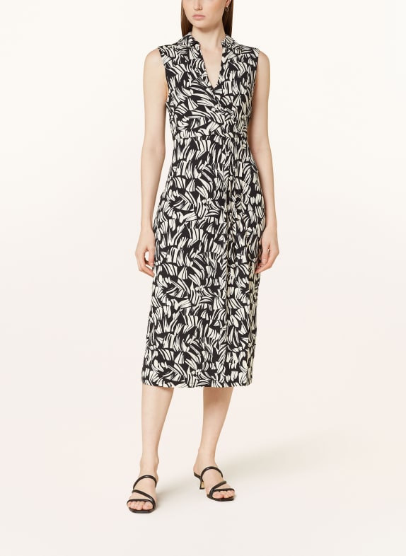 HOBBS Jersey dress CLARISSA in wrap look BLACK/ CREAM