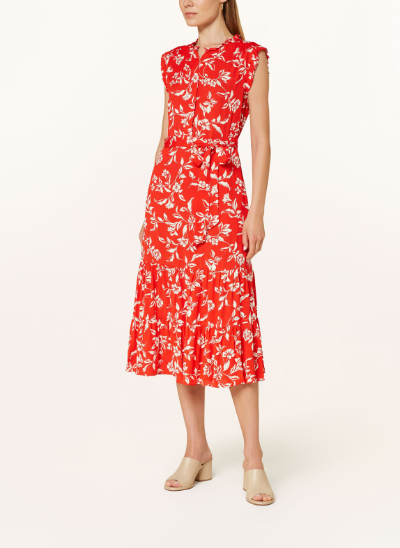 HOBBS Dress ELSA with ruffles RED/ WHITE