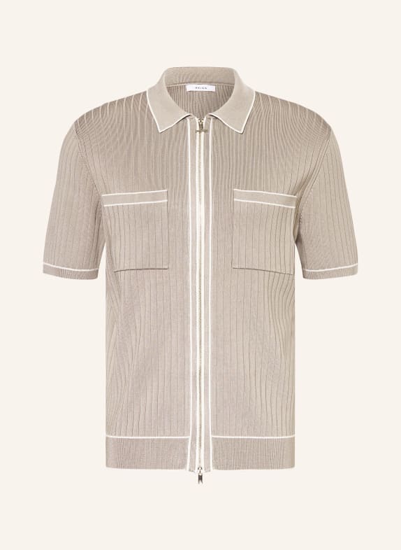 REISS Strickhemd CHRISTOPHE Slim Fit BEIGE/ ECRU