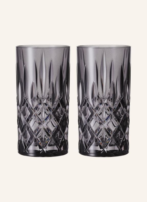 Nachtmann 2er-Set Longdrinkgläser NOBLESSE DUNKELGRAU