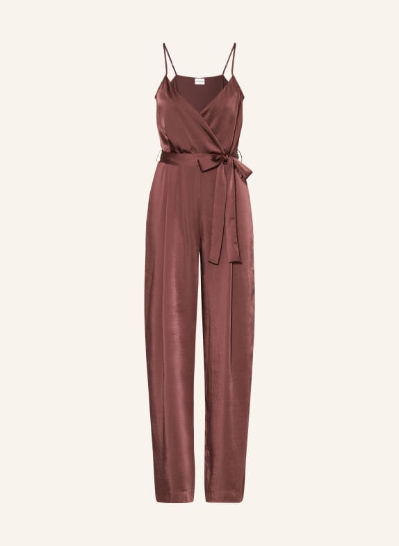 CLAUDIE PIERLOT Jumpsuit aus Satin BRAUN