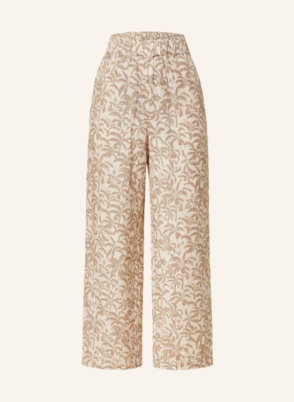 WHISTLES Culottes with linen BEIGE/ KHAKI