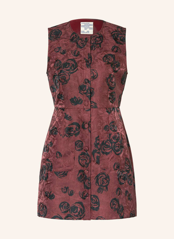 BAUM UND PFERDGARTEN Jacquard-Kleid ANAVI DUNKELROT/ DUNKELBLAU