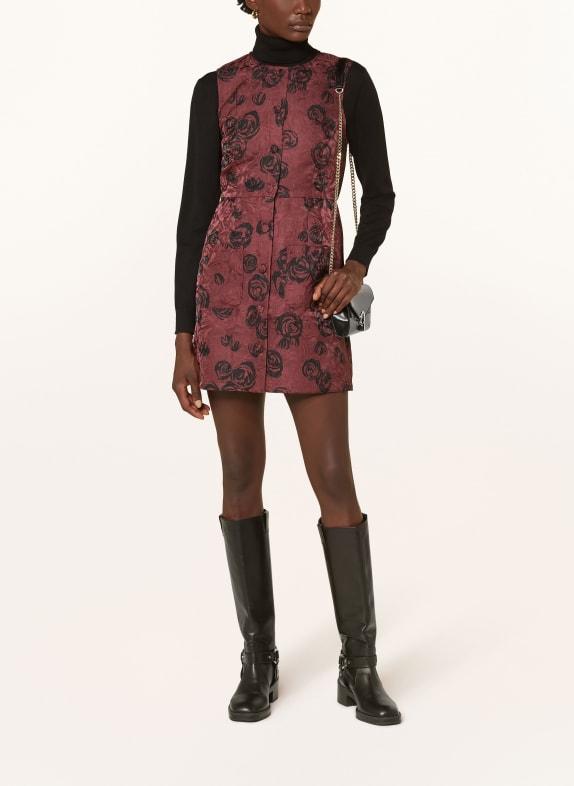 BAUM UND PFERDGARTEN Jacquard-Kleid ANAVI DUNKELROT/ DUNKELBLAU