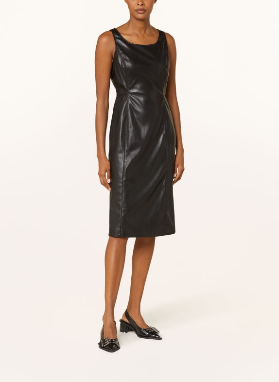 MARELLA Dress ESTELLA in leather look BLACK