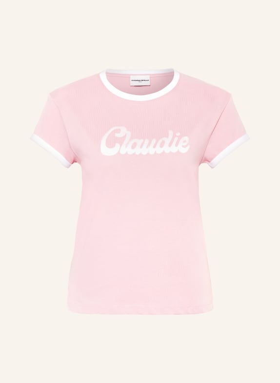 CLAUDIE PIERLOT T-Shirt ROSA/ WEISS