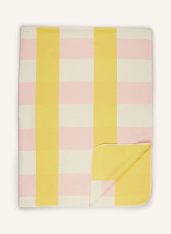 David Fussenegger Throw SILVRETTA YELLOW/ LIGHT PINK/ ECRU