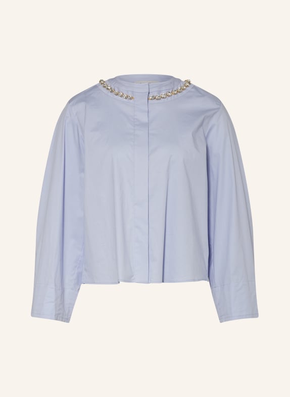 SANDRO Bluse mit Schmucksteinen HELLBLAU