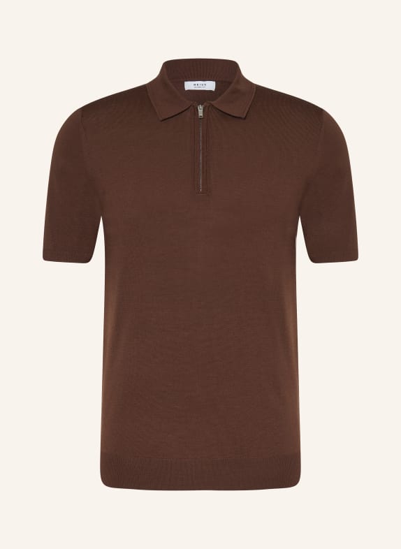 REISS Daniele Alessandrini Shirts for Men MAXWELL DARK BROWN