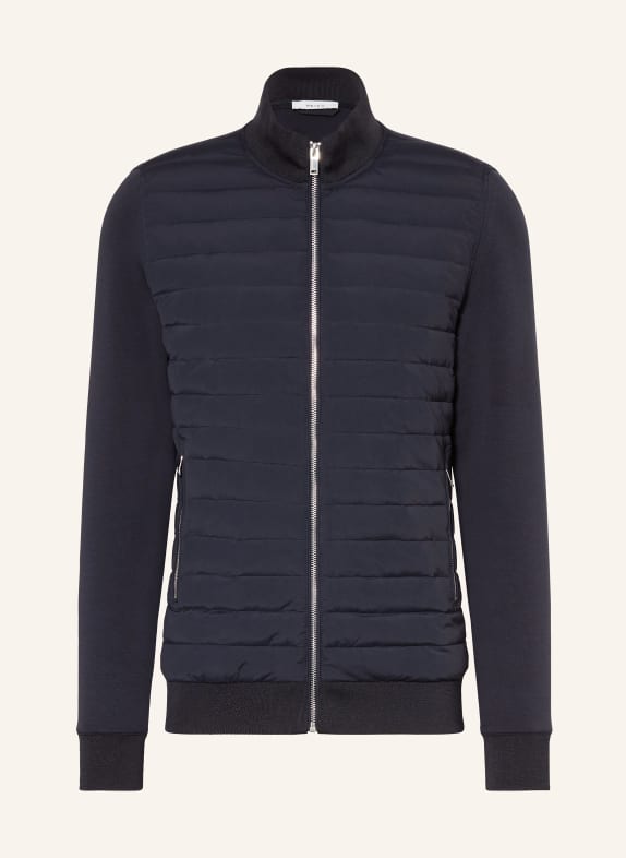 REISS Steppjacke FREDDIE im Materialmix DUNKELBLAU