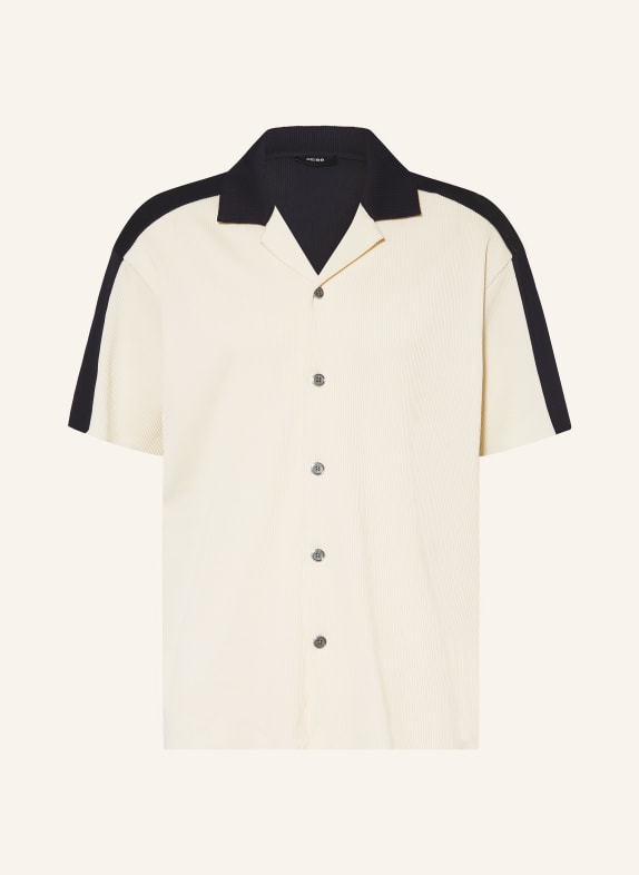 REISS Resorthemd CASTRO Comfort Fit ECRU/ DUNKELBLAU