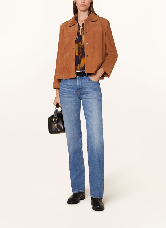 ba&sh Lederjacke MILAS CAMEL
