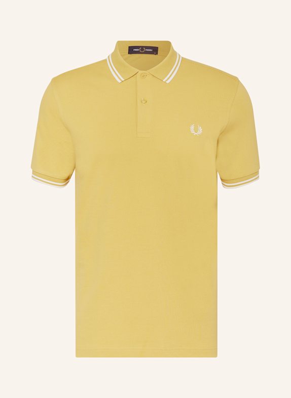 FRED PERRY Piqué polo shirt DARK YELLOW
