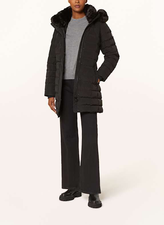 WELLENSTEYN Steppmantel SANTORIN LONG SCHWARZ