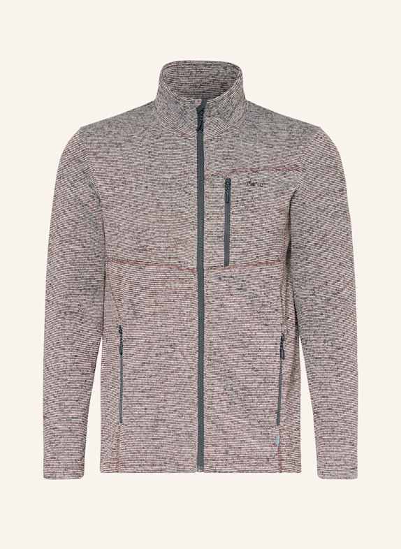 me°ru' Fleecejacke BERGEN DUNKELROT/ WEISS