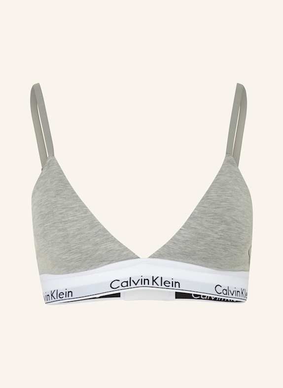 Calvin Klein Triangel-BH MODERN COTTON GRAU/ WEISS