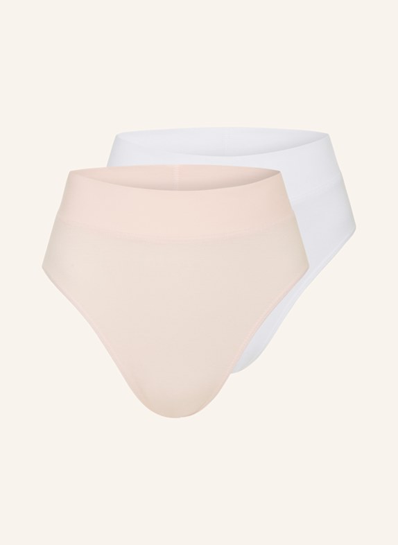 CALIDA 2-pack high-waisted briefs ELASTIC WHITE/ NUDE