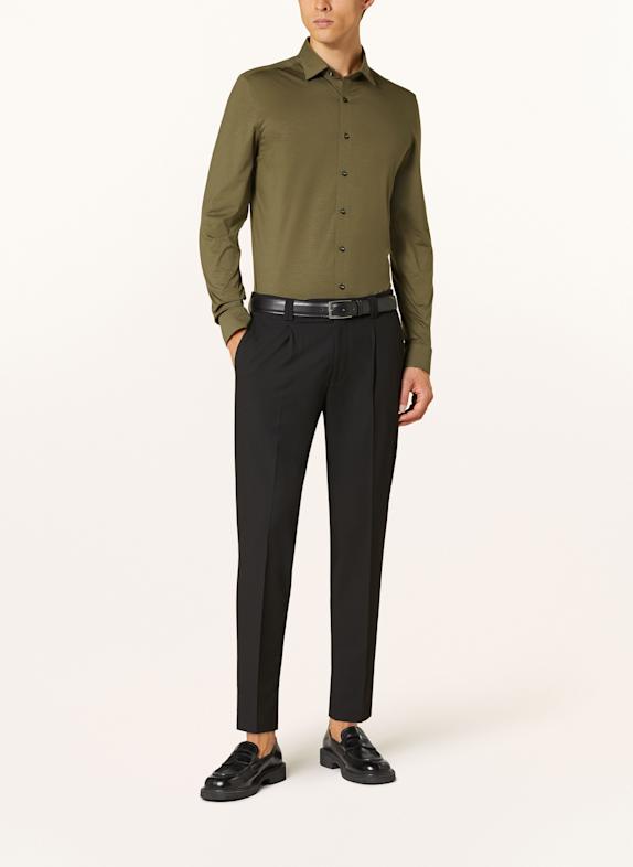 OLYMP Jerseyhemd No. Six 24/Seven super slim OLIV