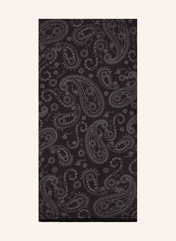 P.A.C. Multifunctionele sjaal TWISTED FLEECE ZWART / GRIJS