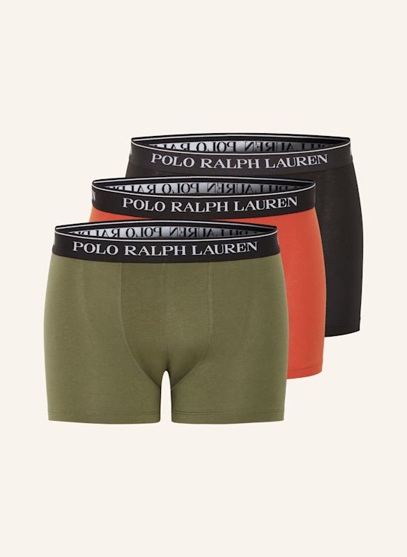 POLO RALPH LAUREN 3er-Pack Boxershorts  OLIV/ ORANGE/ SCHWARZ