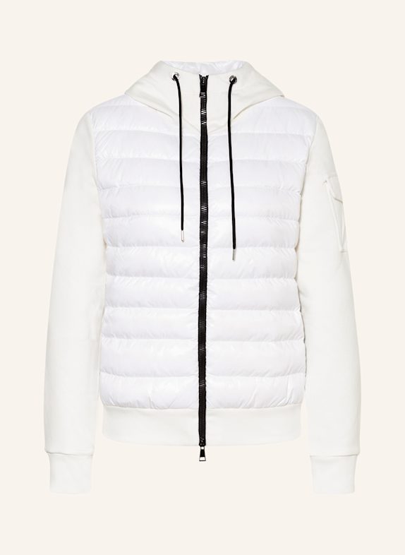 MONCLER Bluza rozpinana z mieszanki materiałów BIAŁY