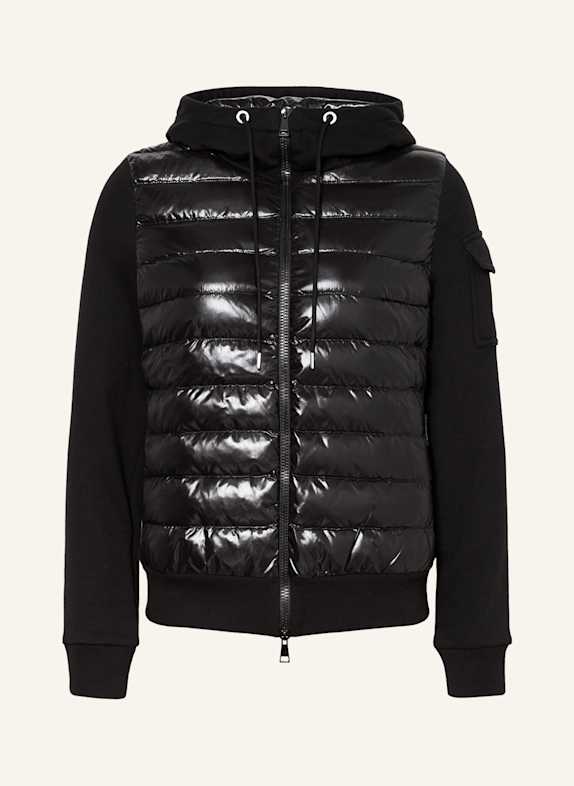 MONCLER Bluza rozpinana z mieszanki materiałów CZARNY
