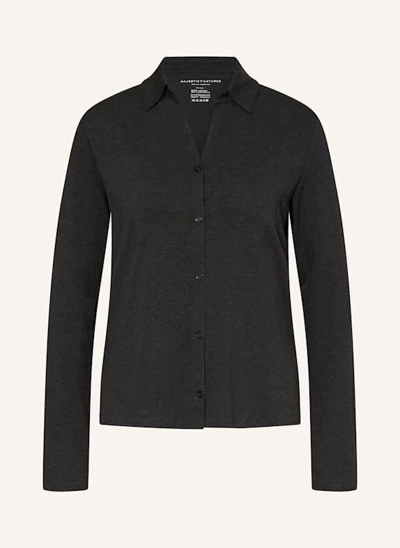 MAJESTIC FILATURES Shirt blouse made of jersey DARK GRAY