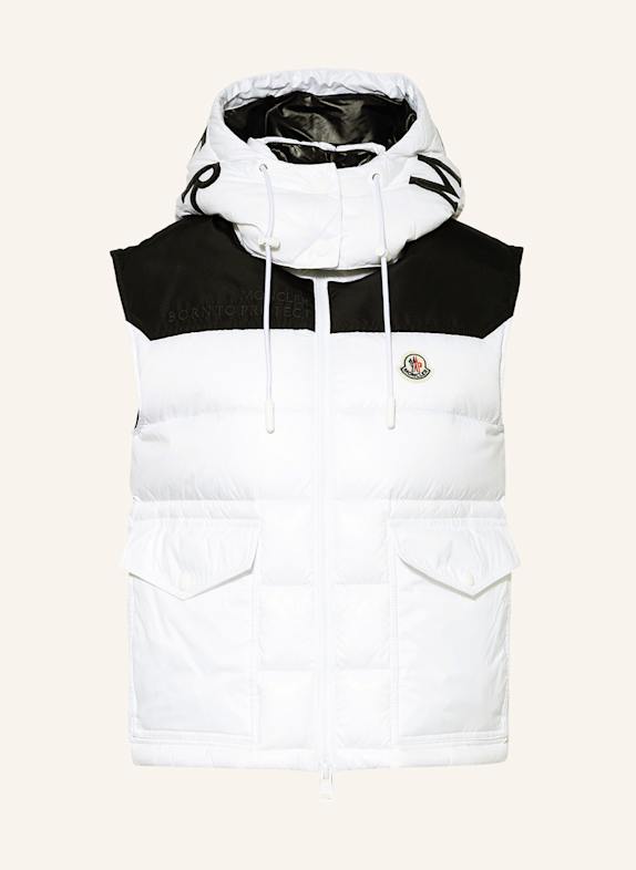 MONCLER Daunenweste CIBOURE  WEISS/ SCHWARZ