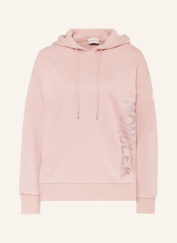 MONCLER Bluza z kapturem JASNORÓŻOWY