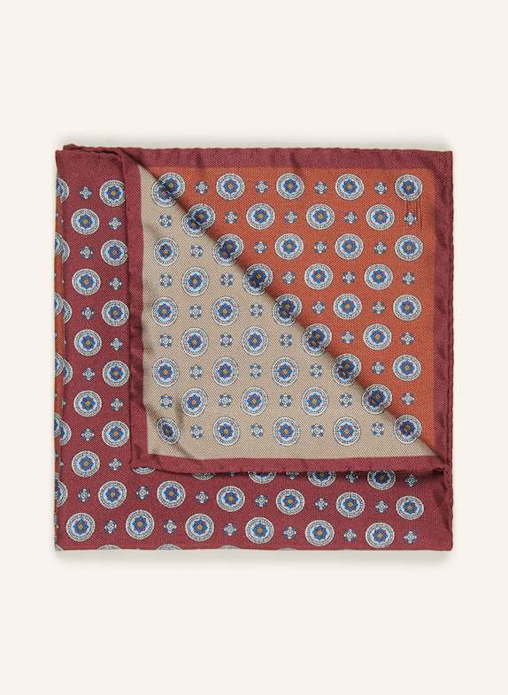 ETON Pocket square DARK RED/ LIGHT BLUE