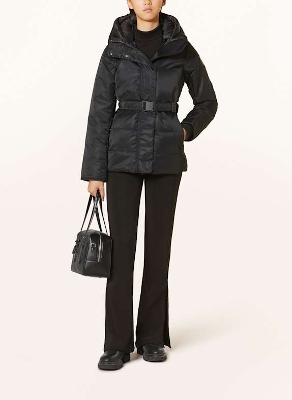 CANADA GOOSE Daunenjacke MCKENNA mit abnehmbarer Kapuze SCHWARZ