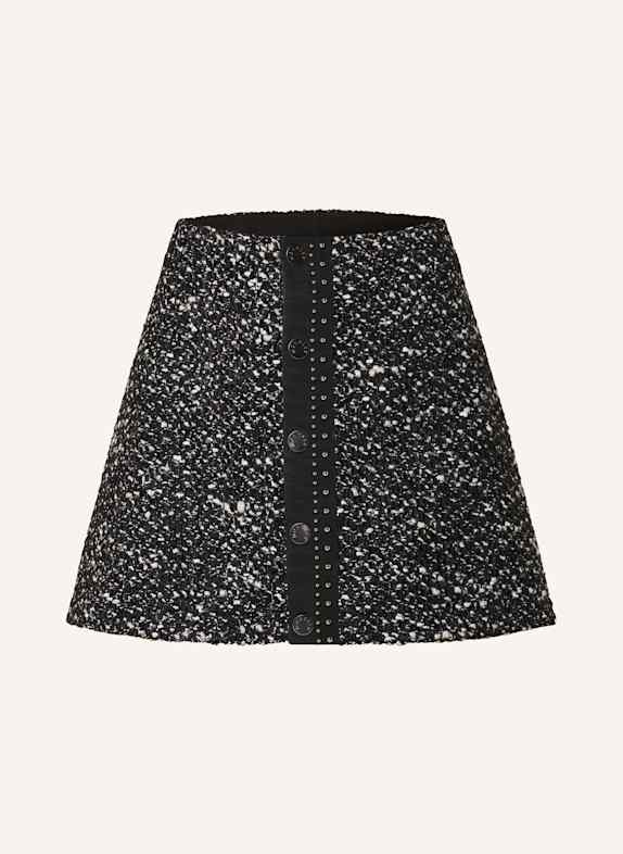 MONCLER Tweed skirt BLACK/ WHITE