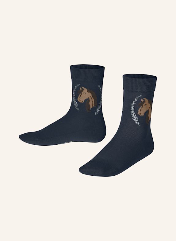 FALKE Chaussettes HORSE 6116 SPACE BLUE