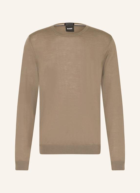 BOSS Sweter LENO  KHAKI