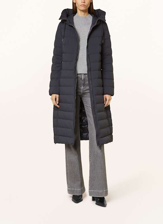 DUNO Lightweight-Daunenmantel DUNKELBLAU