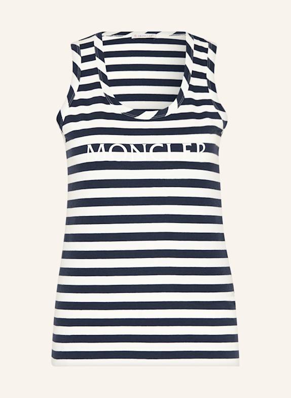 MONCLER Top CREME/ DUNKELBLAU